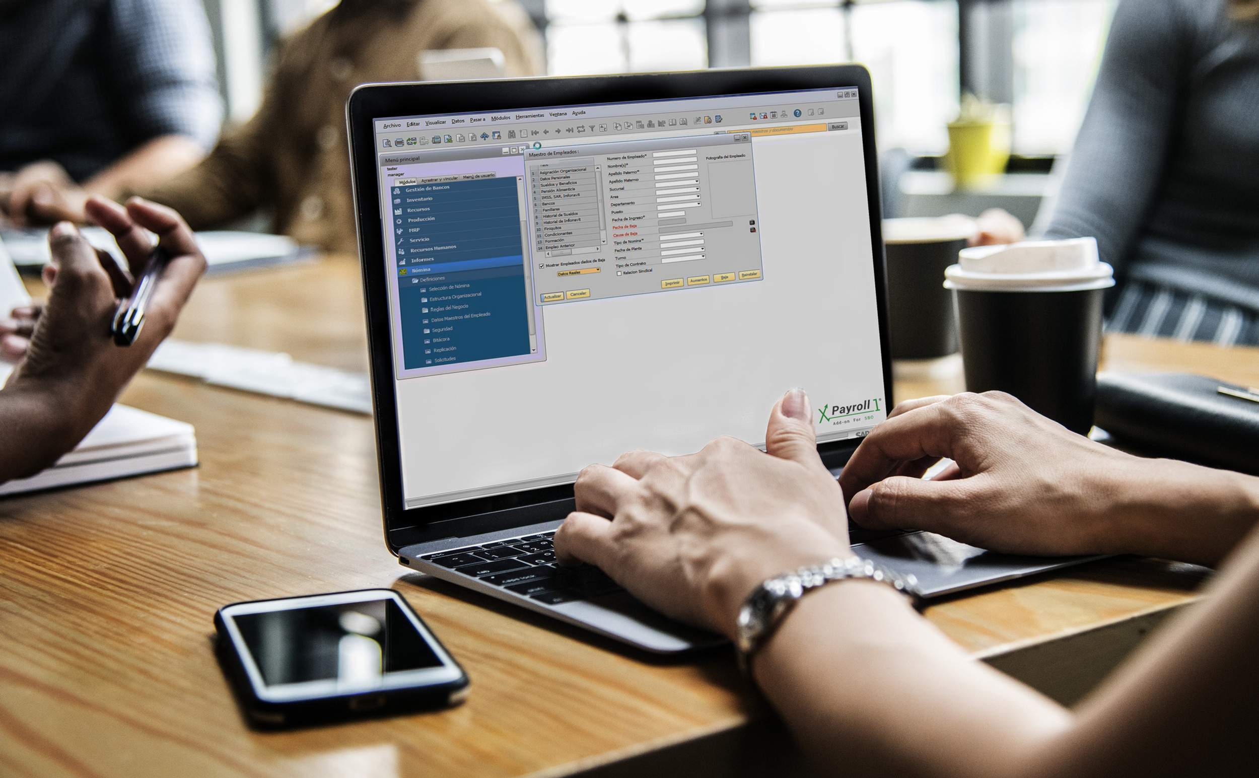Demostracion del add-on Xpayroll1 en un GIF